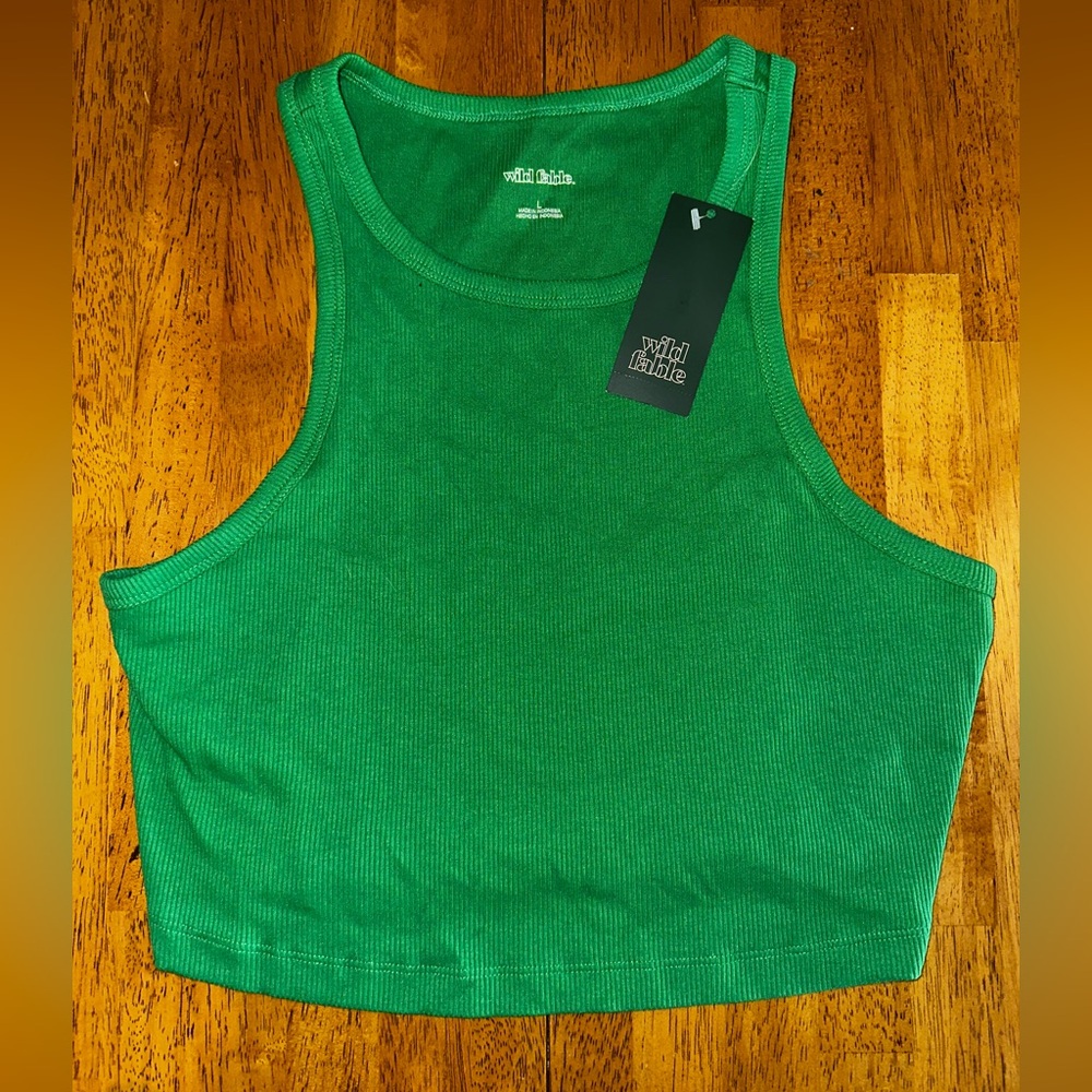 Wild Fable Cropped Tank (Kelly Green)